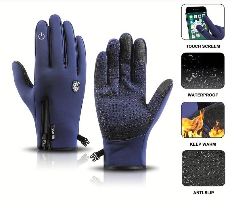 Anithread Rechargeable Heated Electric touchscreen Gloves