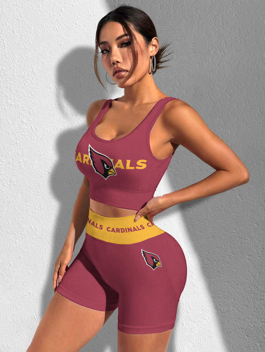 Arizona Cardinals Sports Bra & Shorts Gym Set