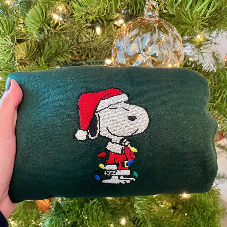 Snoopy Christmas Embroidered Shirt