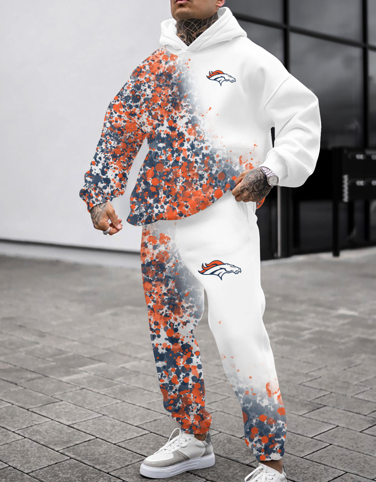 Denver Broncos 3D Printed Pullover Hoodie And Sweatpant 2pcs Tracksuits