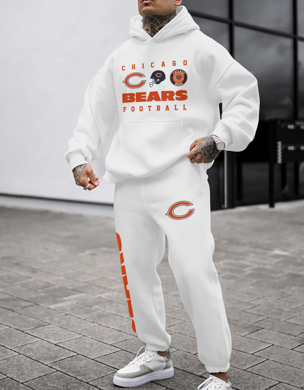 Chicago Bears 3D Printed Pullover Hoodie And Sweatpant 2pcs Tracksuits