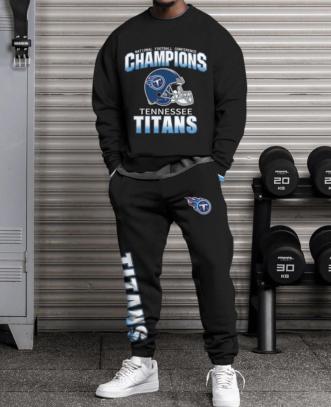 Tennessee Titans 3D sweatsuit and sweatpants 2 piece outfits