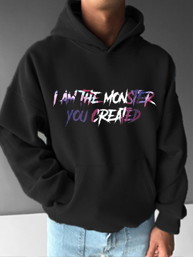 Men's Stylish Comic Print Hoodie