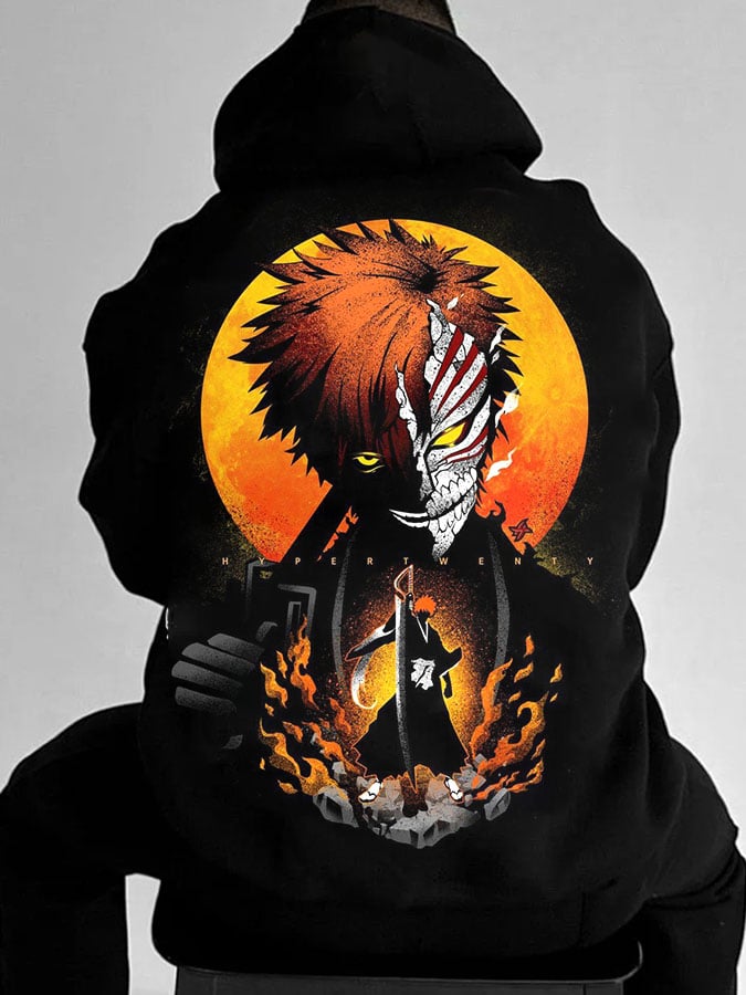 Men's Stylish Comic Print Hoodie