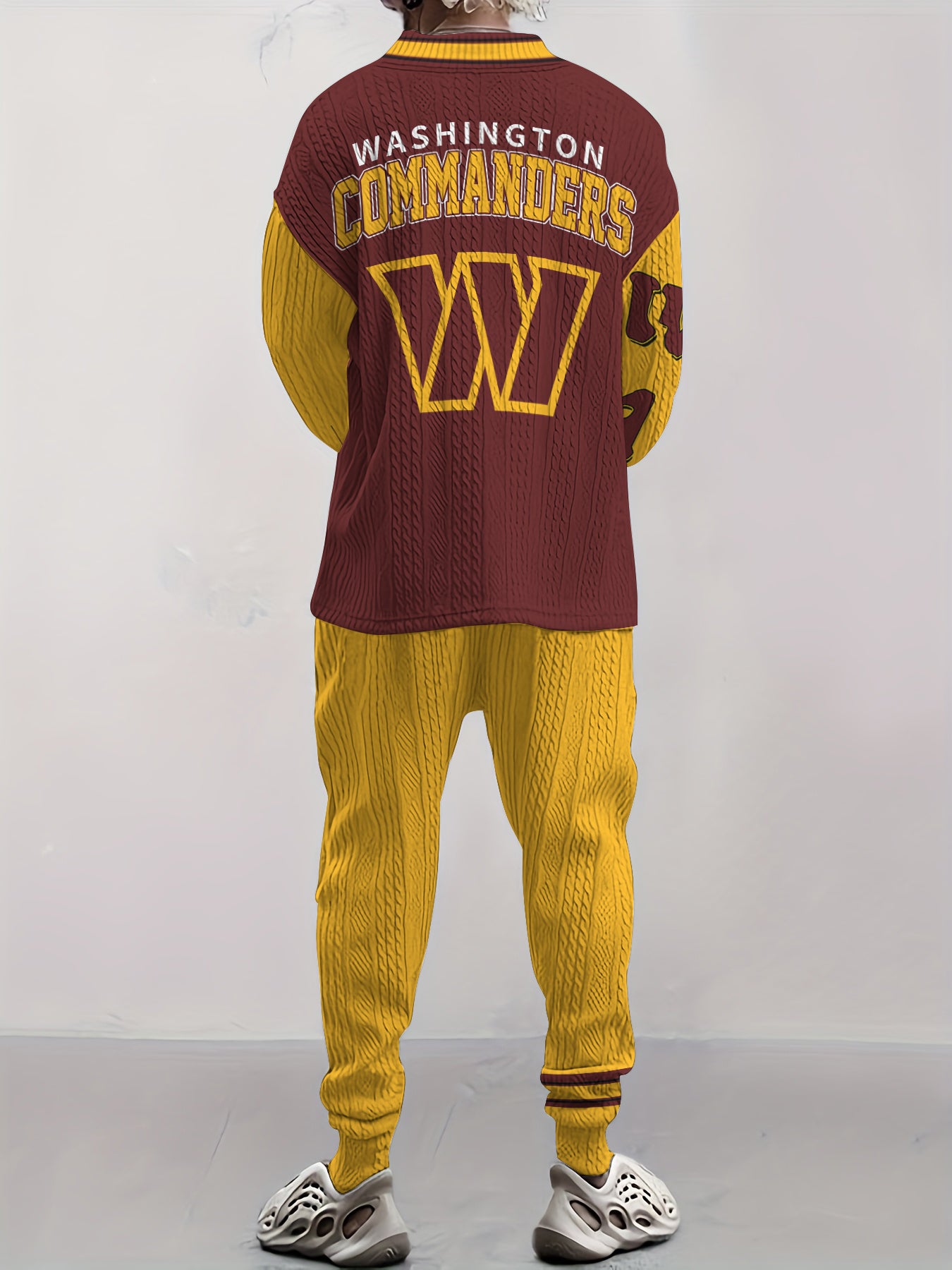 Washington Commanders Classic  All-Season Long Sleeve V-Neck Pullover Sweater