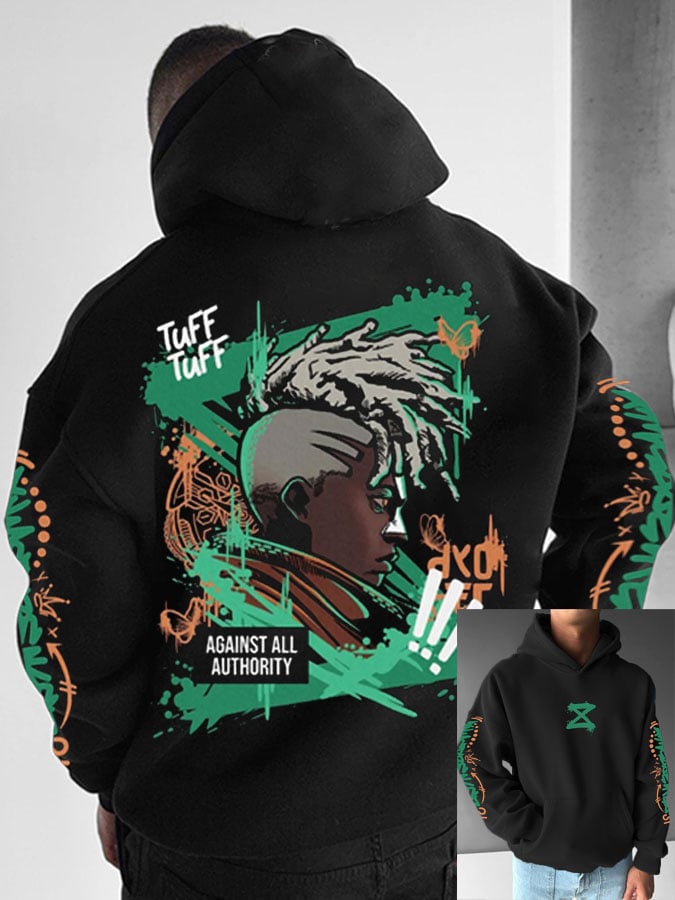 Men's Stylish Comic Print Hoodie