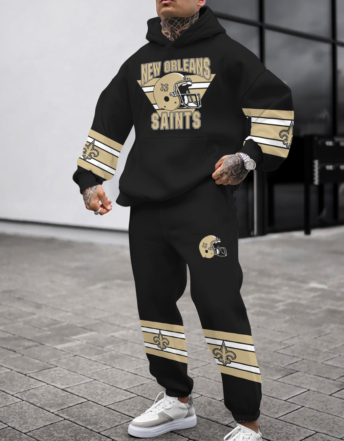 New Orleans Saints 3D Printed Pullover Hoodie And Sweatpant 2pcs Tracksuits