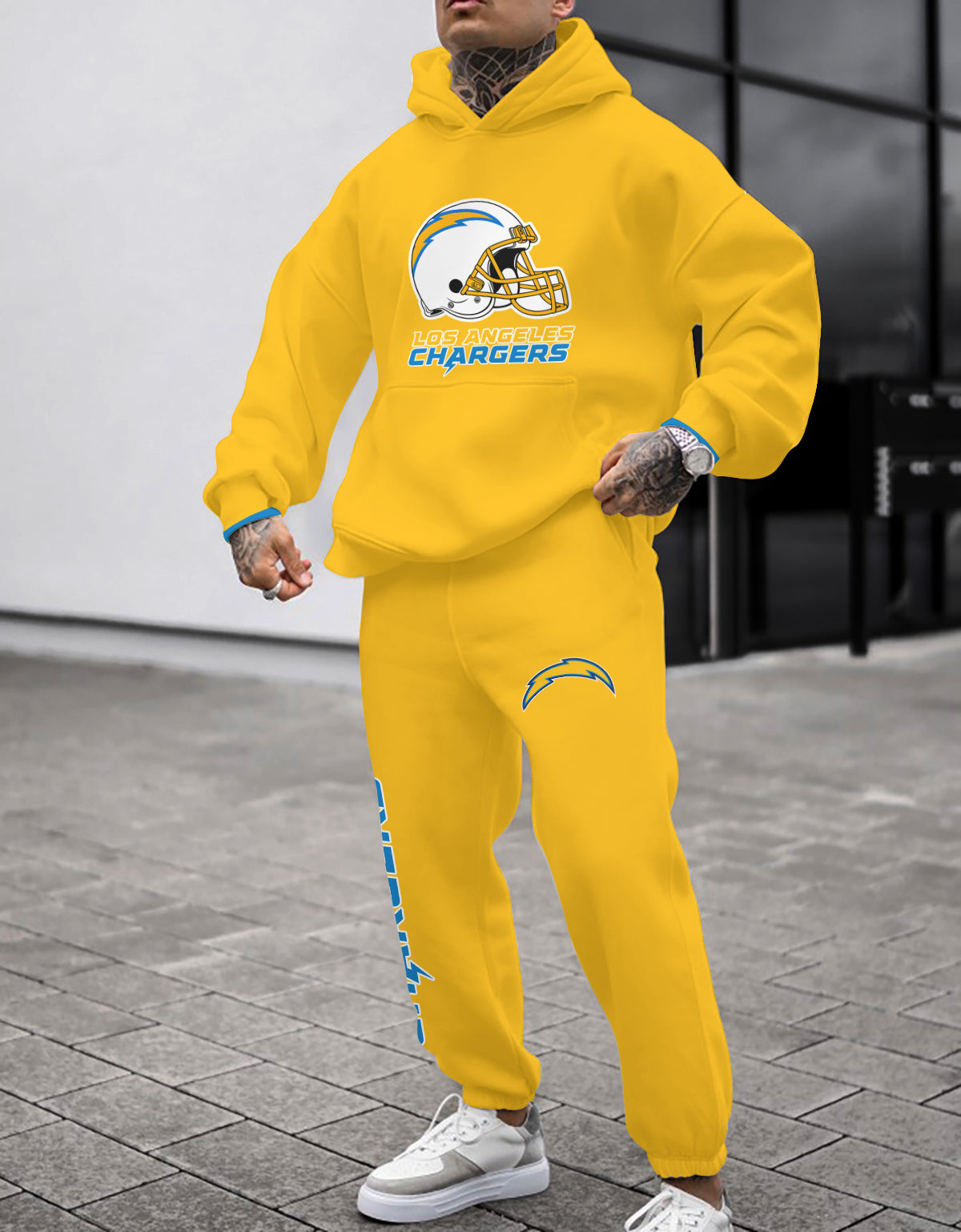 Los Angeles Chargers 3D Printed Pullover Hoodie And Sweatpant 2pcs Tracksuits