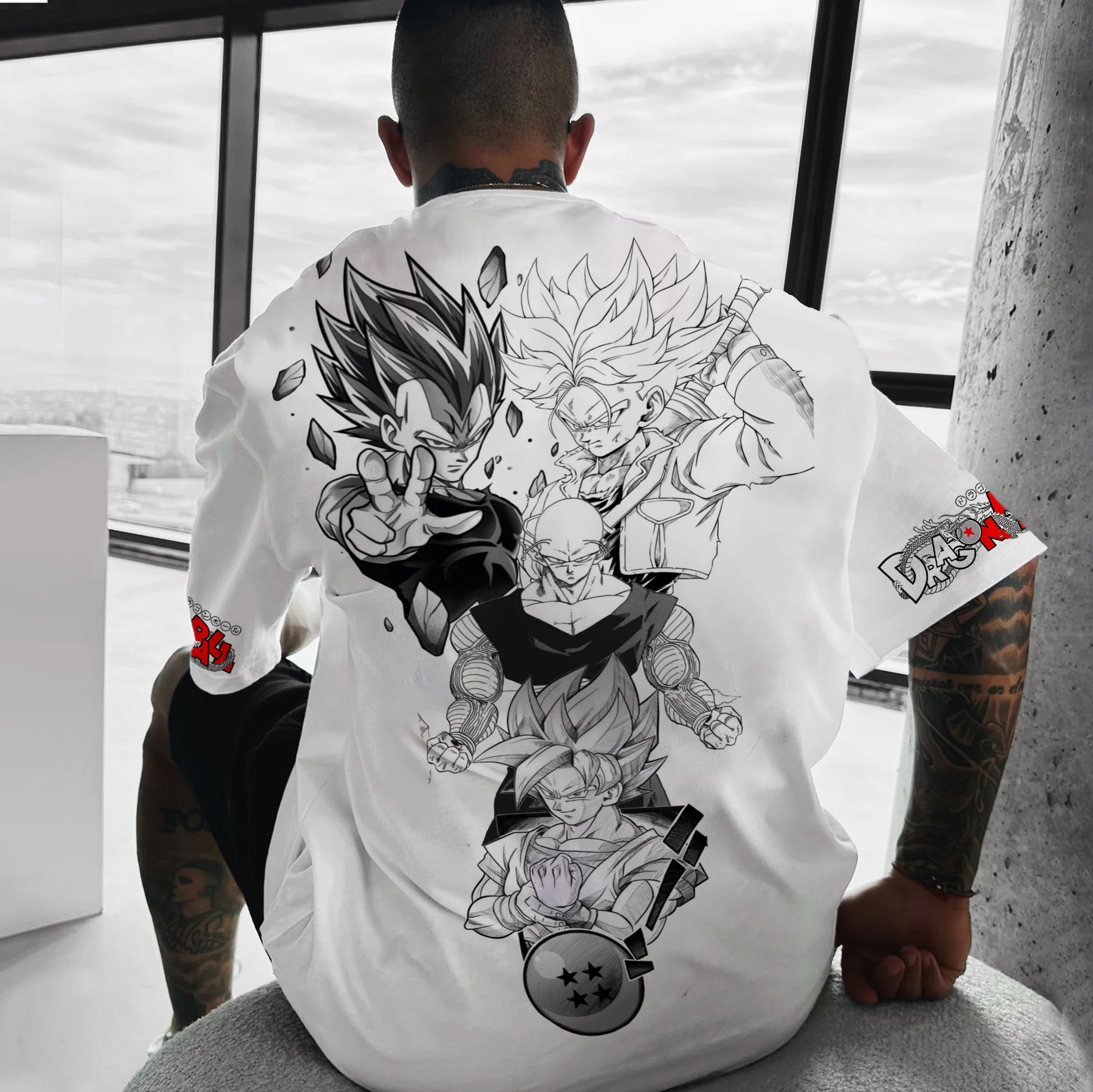 Unisex Oversized Anime Print T-Shirt