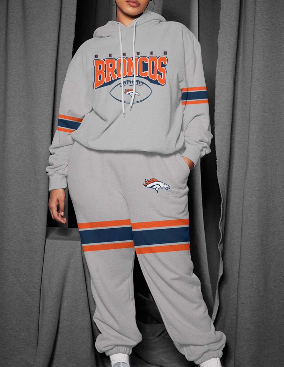 Denver Broncos 3D Printed Pullover Hoodie And Sweatpant 2pcs Tracksuits