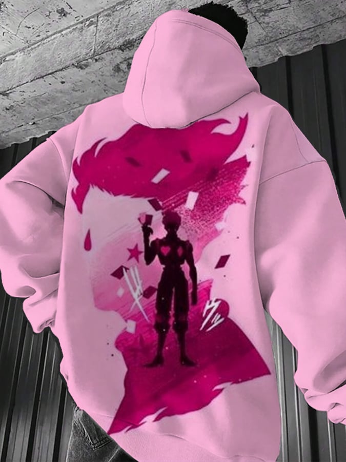 Men's Stylish Comic Print Hoodie