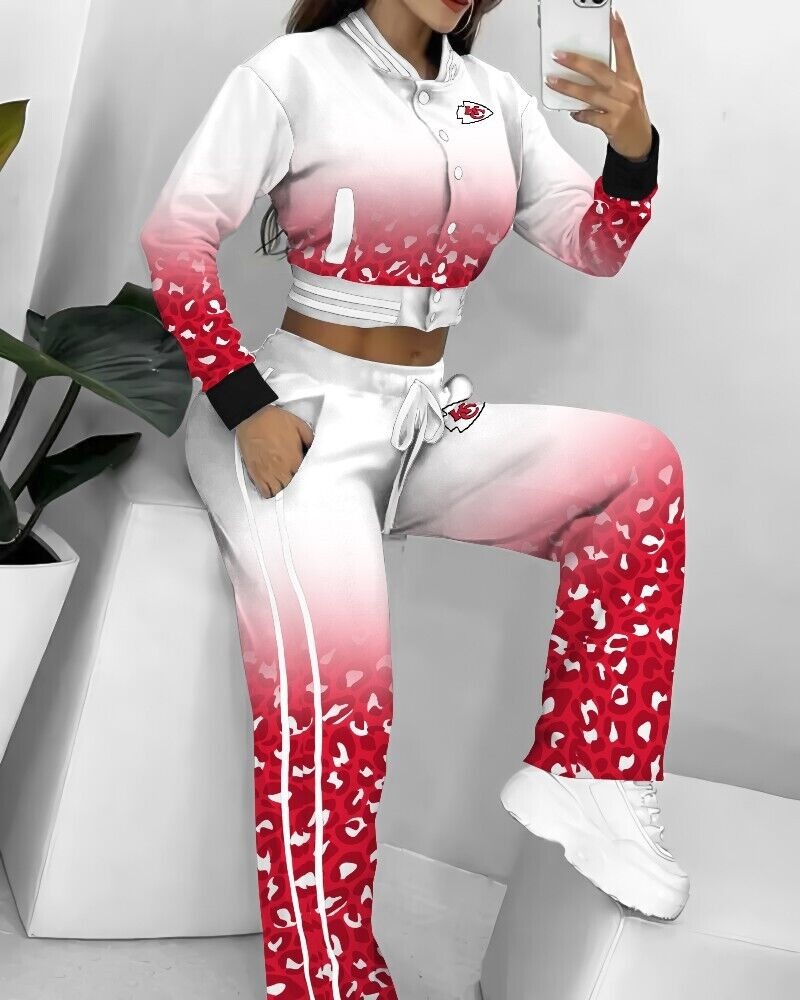 Kansas City Chiefs 3D Printed Varsity Jacket Set