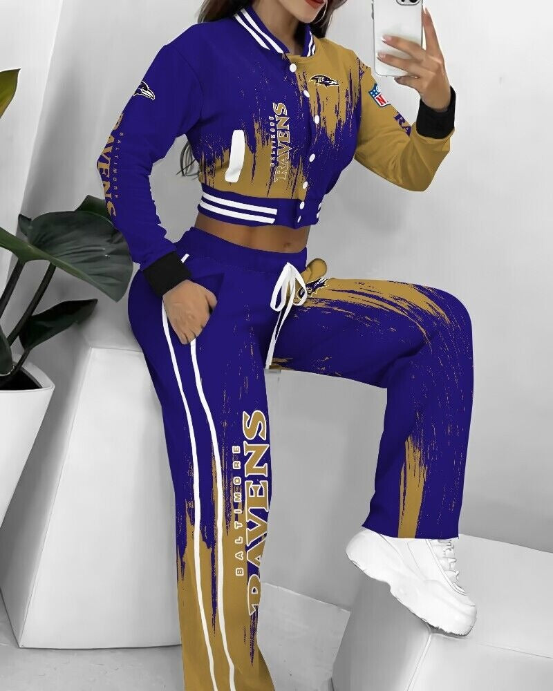 Baltimore Ravens  3D Printed Varsity Jacket Set