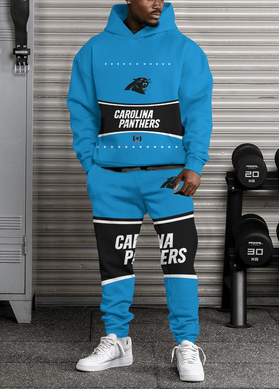 Carolina Panthers 3D Printed Pullover Hoodie And Sweatpant 2pcs Tracksuits