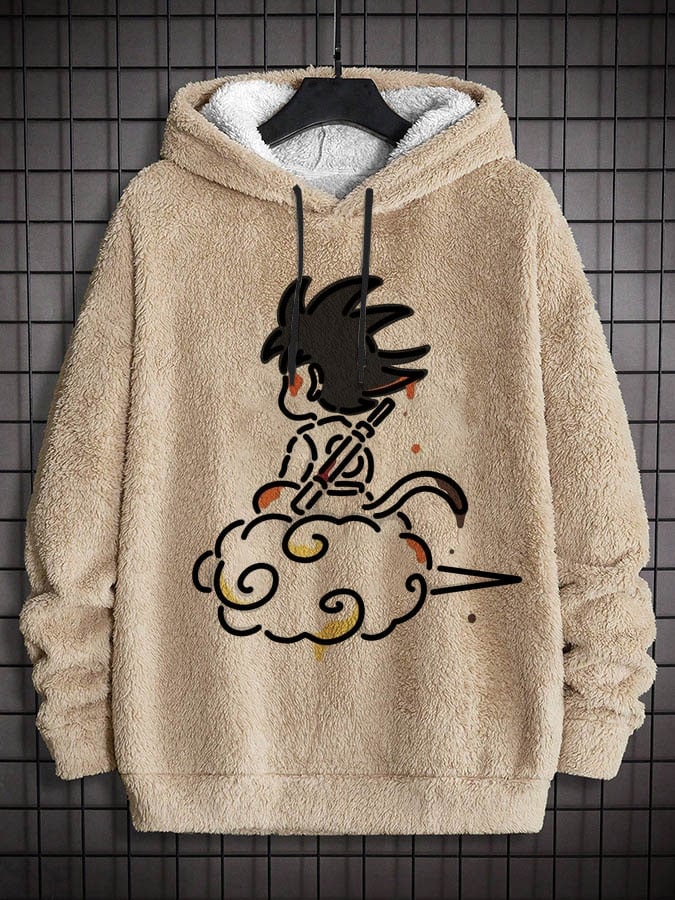 Men's Fashion Casual Plush Printed Hoodie MHO470128