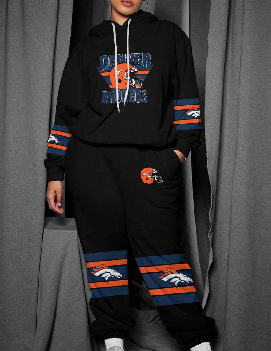 Denver Broncos 3D Printed Pullover Hoodie And Sweatpant 2pcs Tracksuits