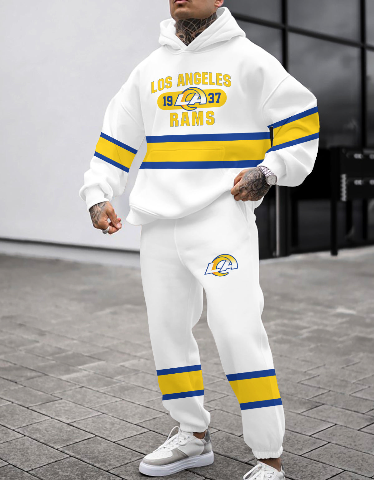 Los Angeles Rams 3D Printed Pullover Hoodie And Sweatpant 2pcs Tracksuits