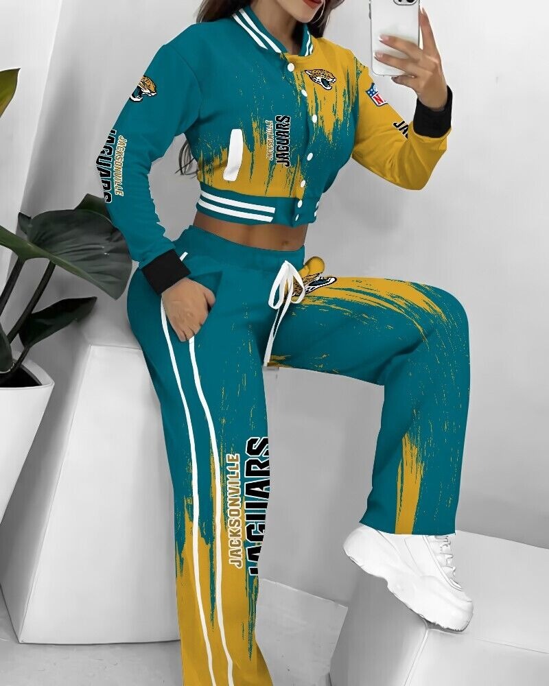 Jacksonville Jaguars  3D Printed Varsity Jacket Set