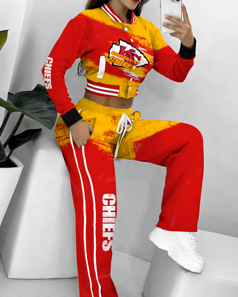 Kansas City Chiefs 3D Printed Varsity Jacket Set