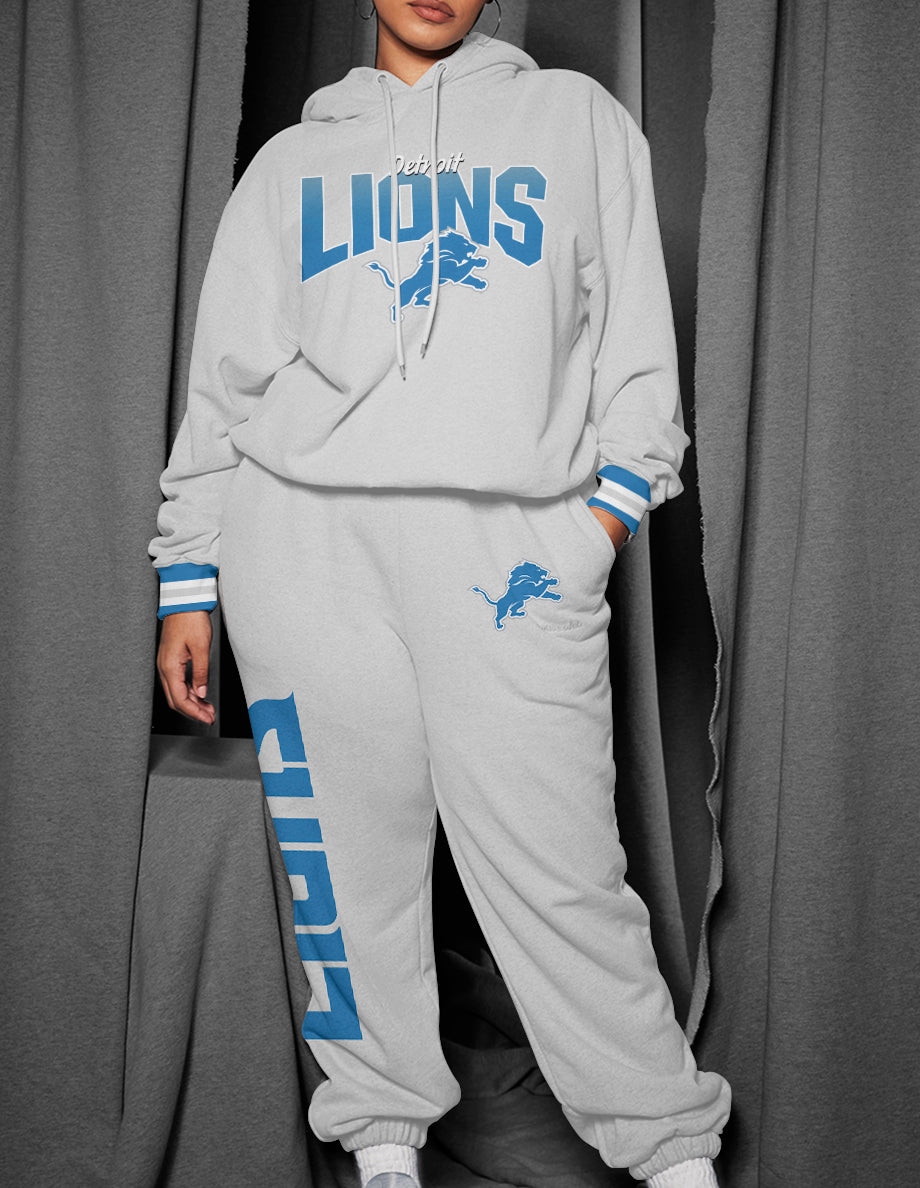 Detroit Lions 3D Printed Pullover Hoodie And Sweatpant 2pcs Tracksuits