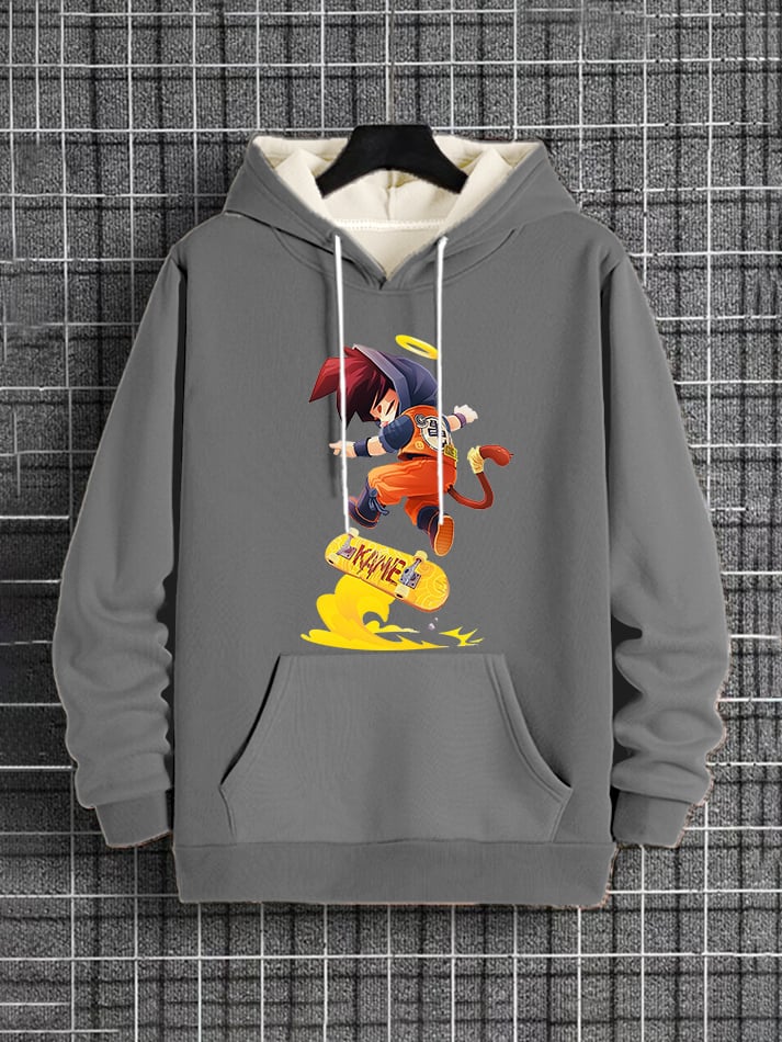 Men's Fashion Casual Anime Printed Hoodie