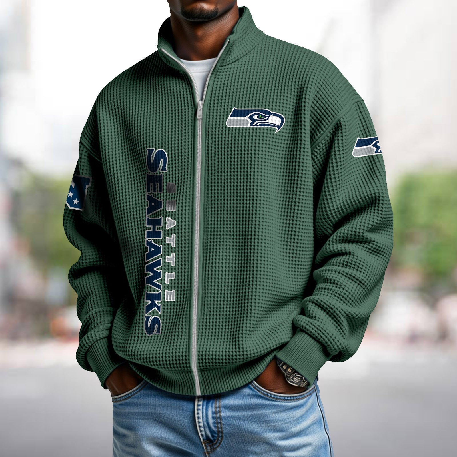 Waffle Hoodie – Seahawks