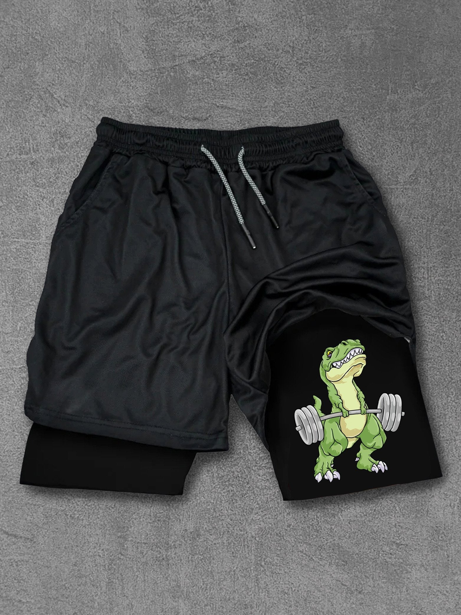 Weightlifting Dinosaur Performance Training Shorts