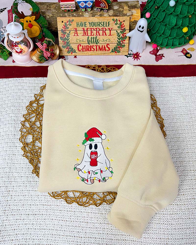 Boo Christmas - Embroidered Sweatshirt/Hoodie