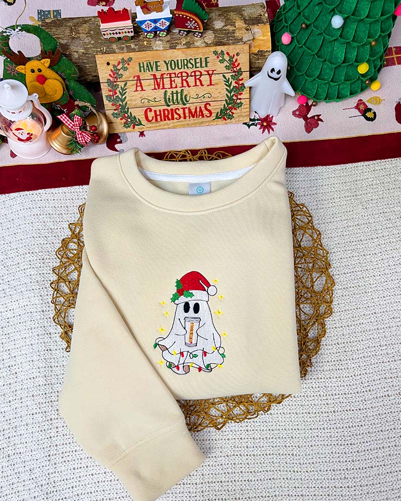 Boo Christmas - Embroidered Sweatshirt/Hoodie