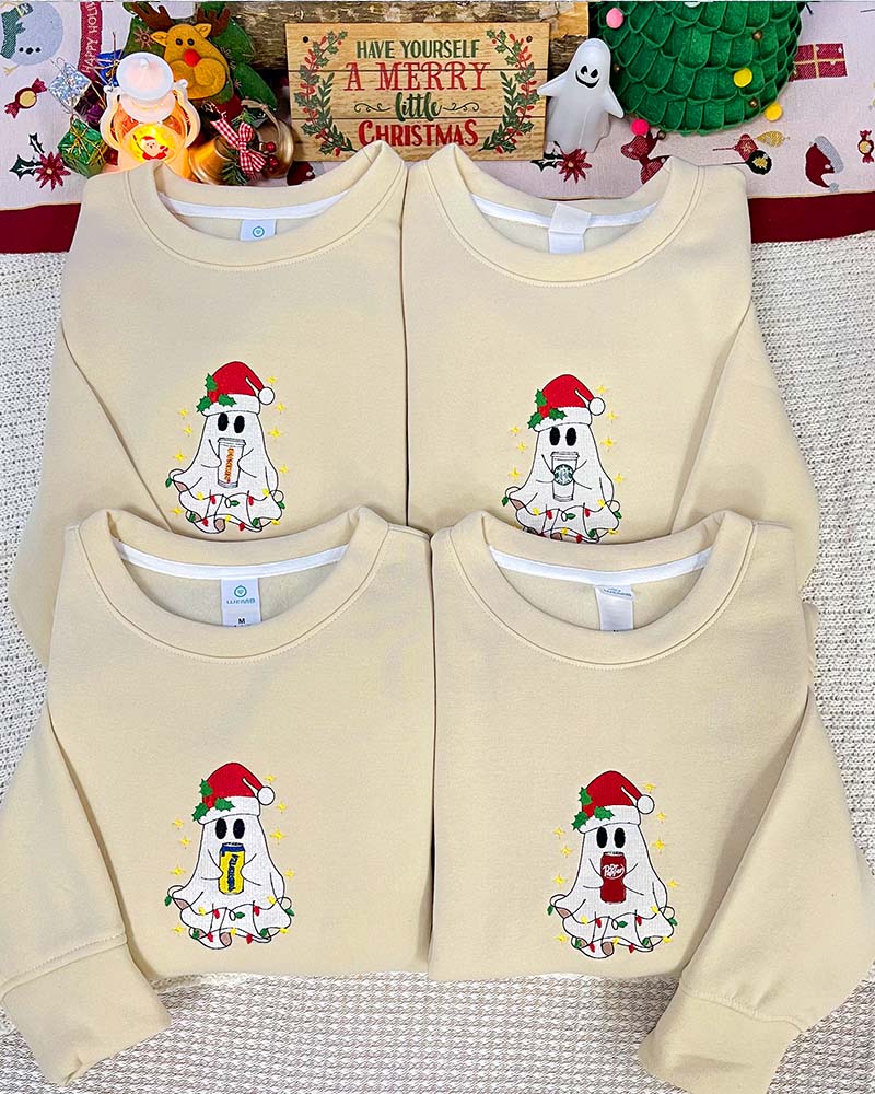 Boo Christmas - Embroidered Sweatshirt/Hoodie