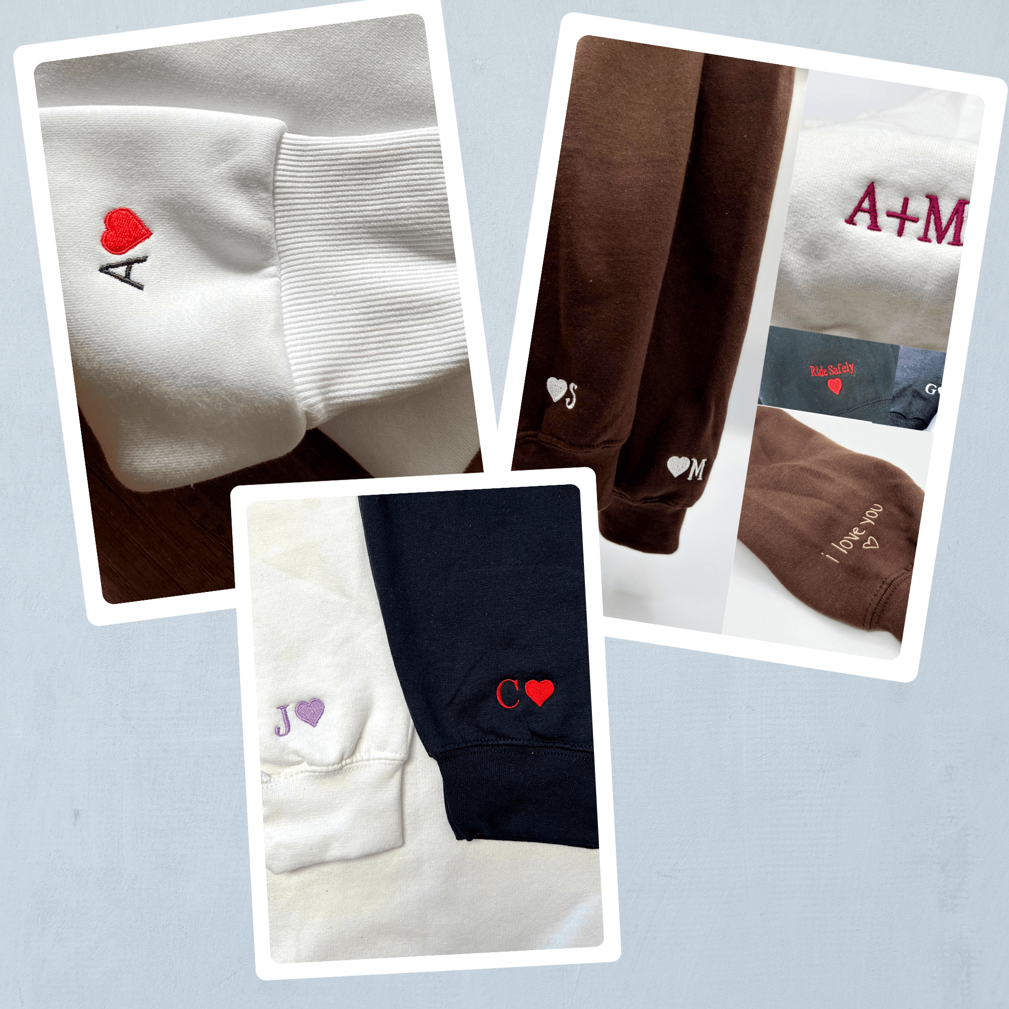 Custom Embroidered Sweatshirts For Couples, Custom Matching Couple Sweatshirt, Cute Stitch x Angel Couples Embroidered Crewneck Sweater