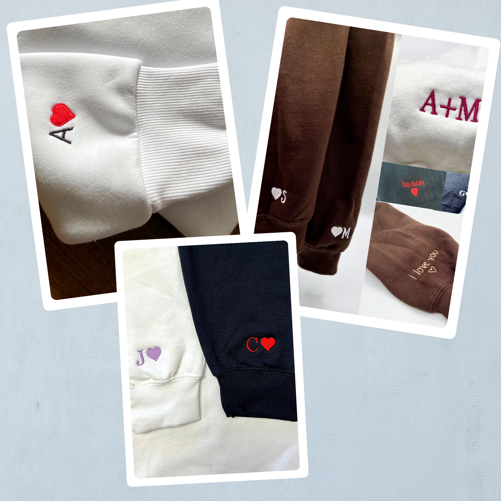 Custom Embroidered Hoodies For Couples, Personalized Couple Hoodies, His Her Hoodies, Cute Cartoon Wall E x Eve Couples Embroidered Hoodie