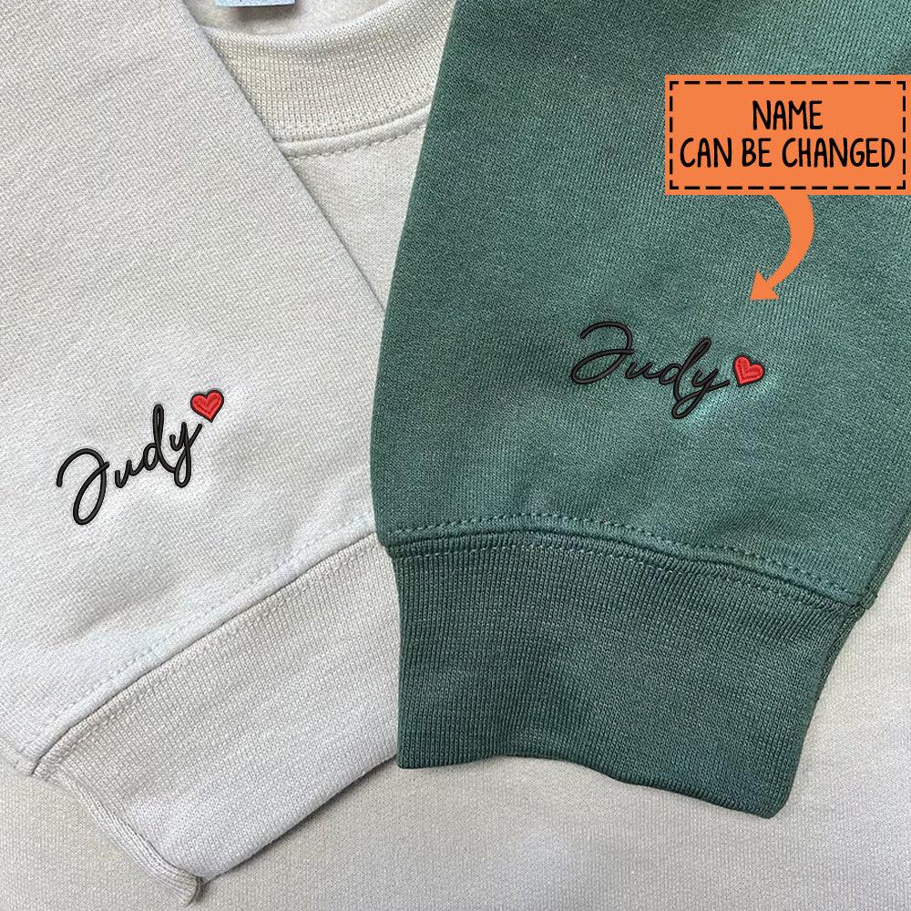 Custom Embroidered Sweatshirts For Couples, Custom Milk and Mocha Bears Custom Embroidered Crewneck