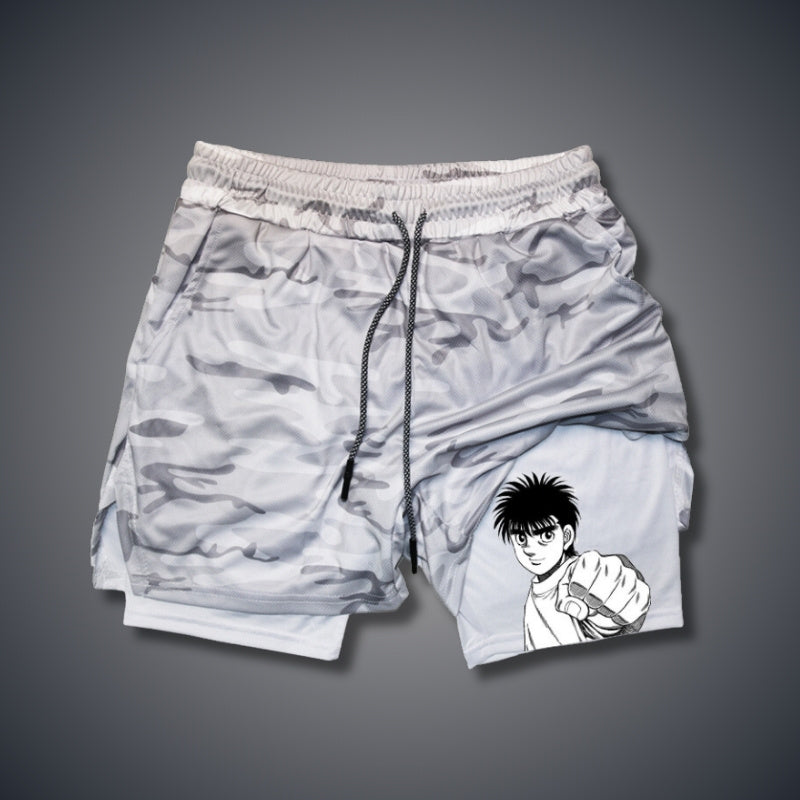 Hajime no Ippo Performance Shorts - White Camo