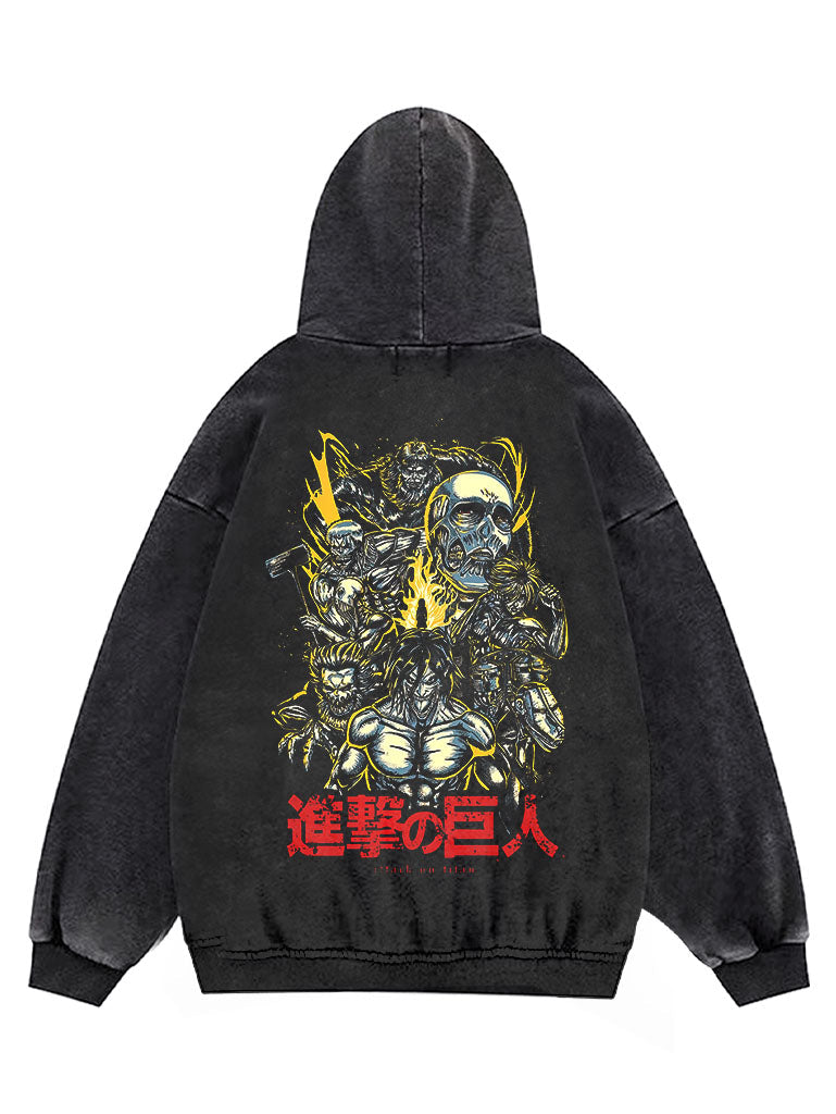 AoT Titan Clash Vintage Hoodie