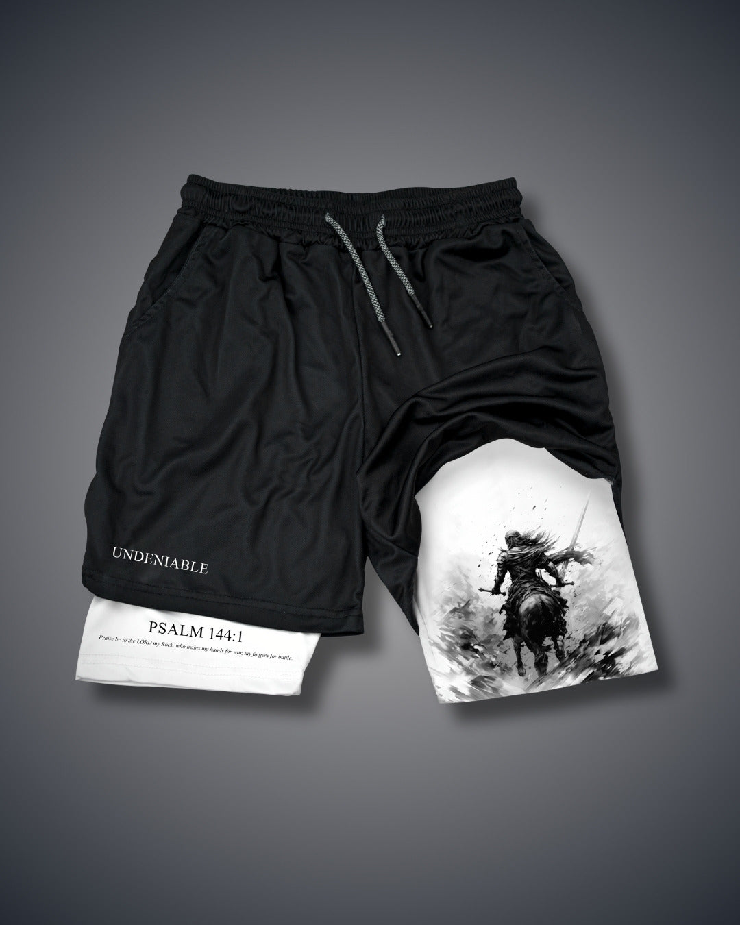 Psalm 144:1 Warrior Performance Shorts