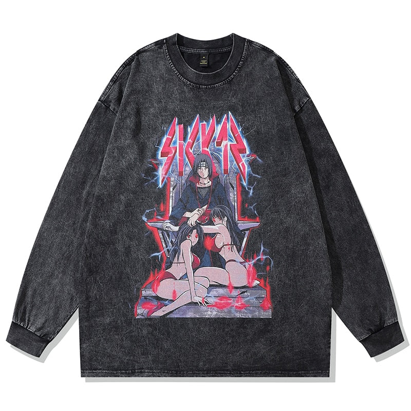 Itachi Harem Vintage Washed Long Sleeve Shirt