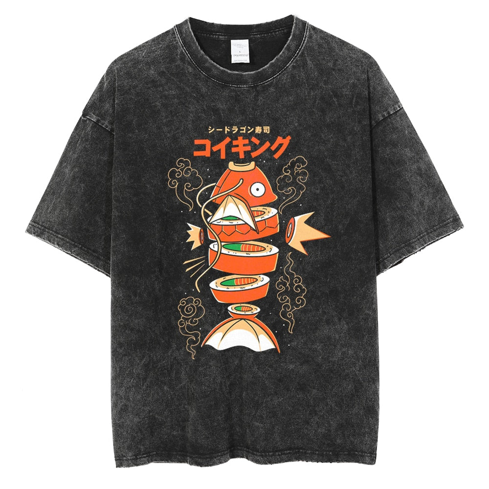 "Koi King" Vintage Washed Shirt