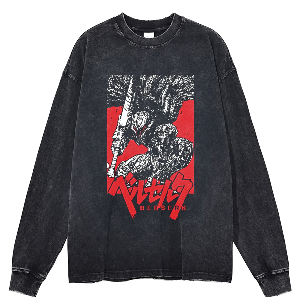 Berserk Vintage Washed Long Sleeve Shirt