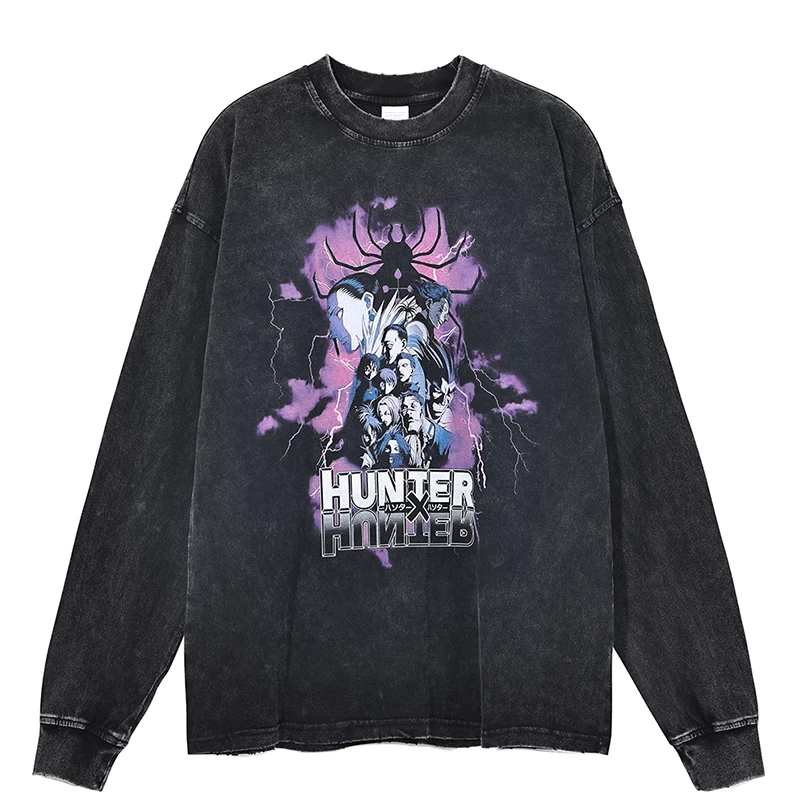 "Purple Spider" Vintage Washed Long Sleeve Shirt