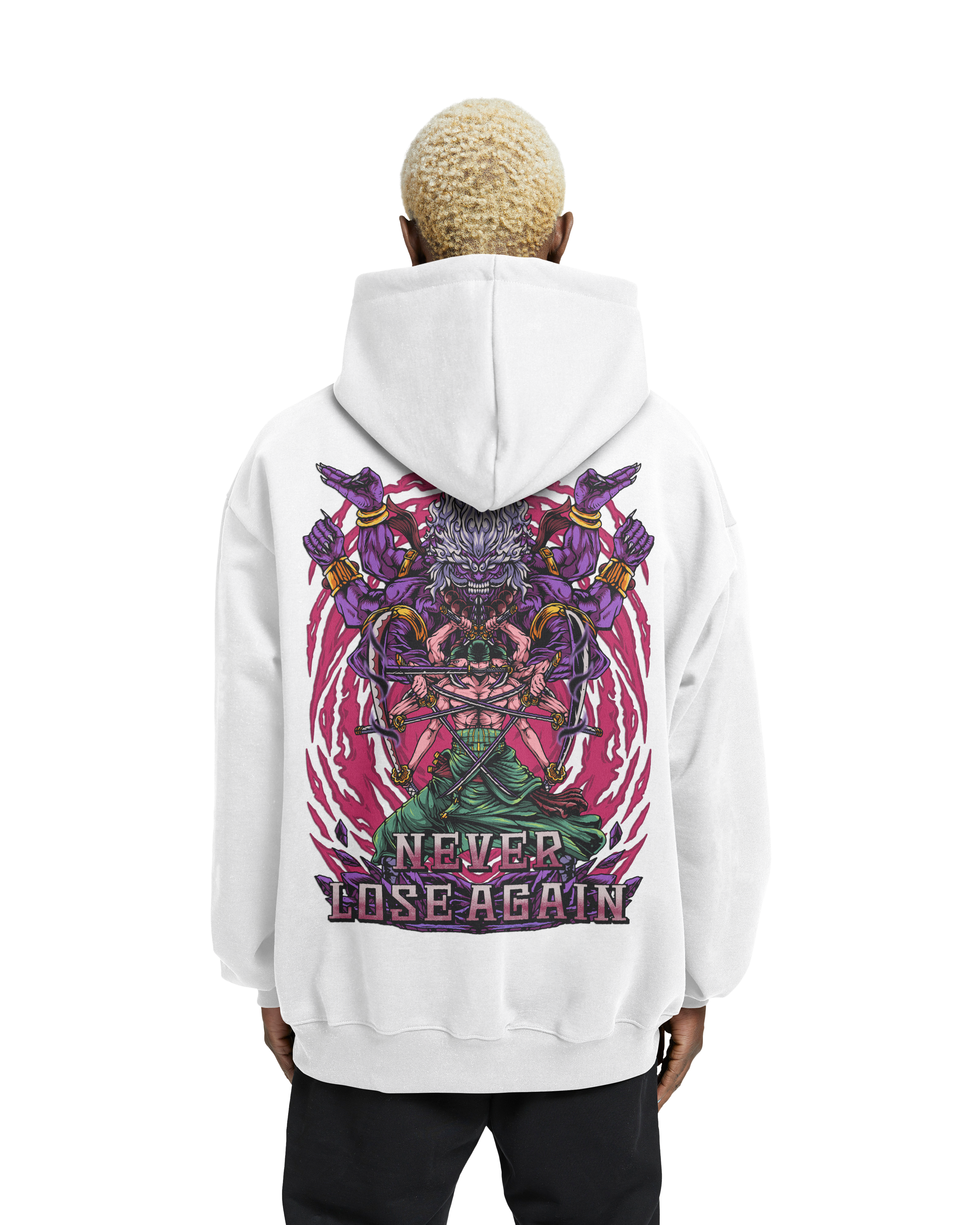 "ZORO x NEVER LOSE AGAIN" - Heavy Oversized Hoodie